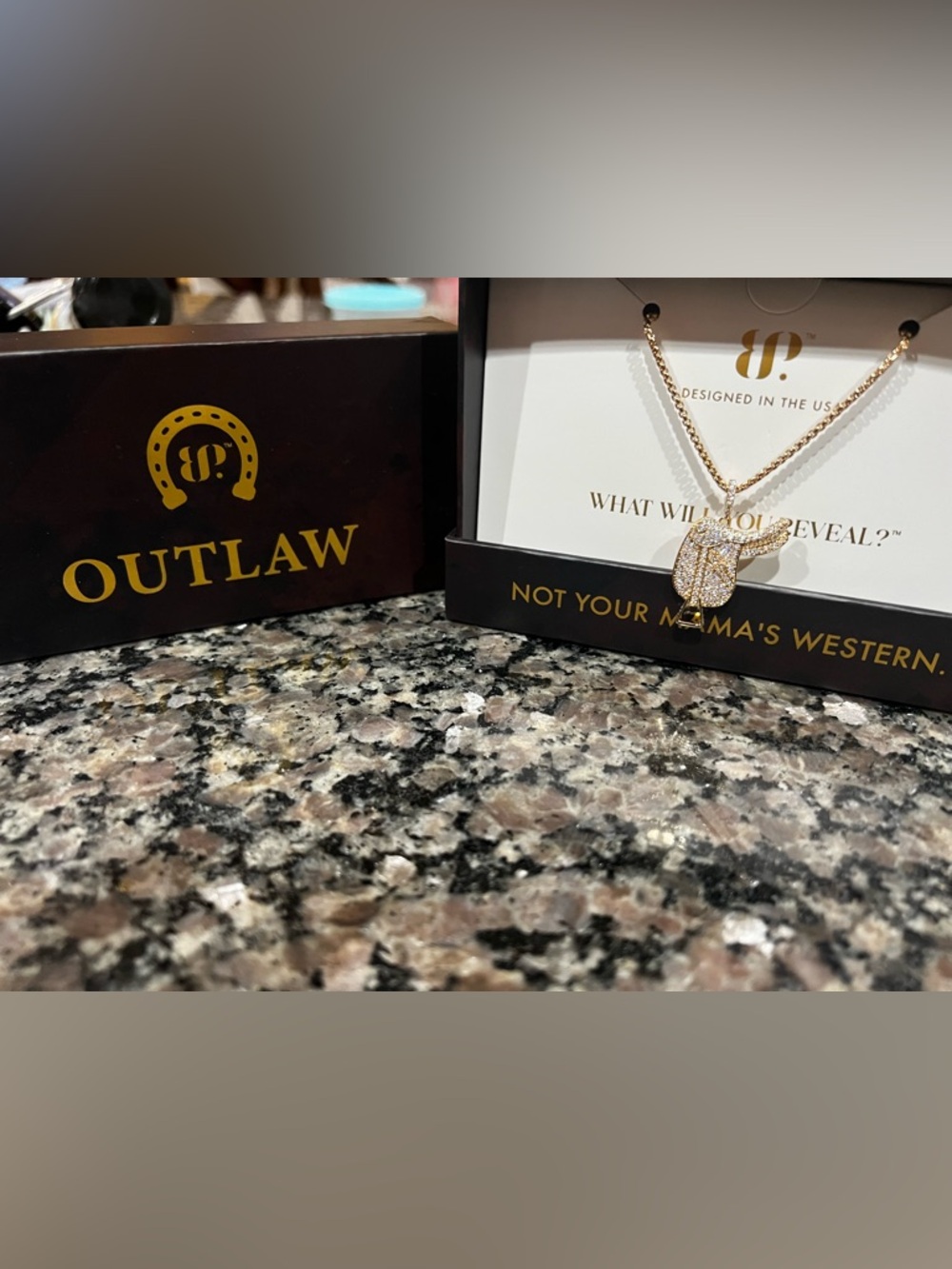 Bomb party outlaw saddle necklace